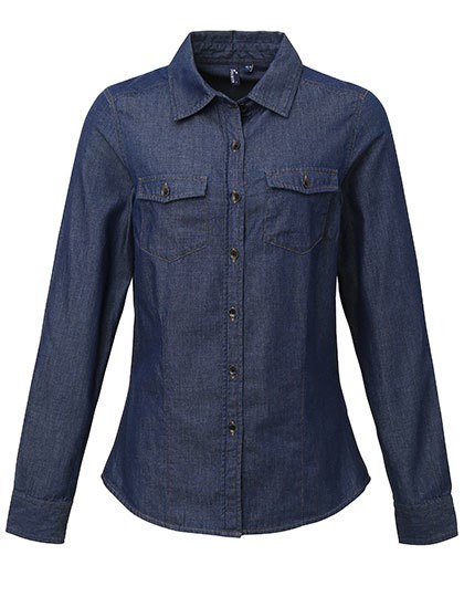 Premier Workwear - Women´s Jeans Stitch Denim Shirt