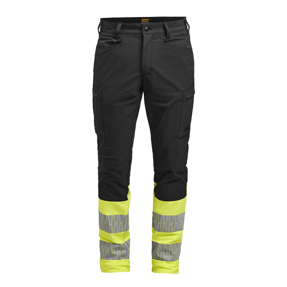Jobman - 2329 Hi-Vis Women's Service Trousers Stretch Zwart/Geel 46