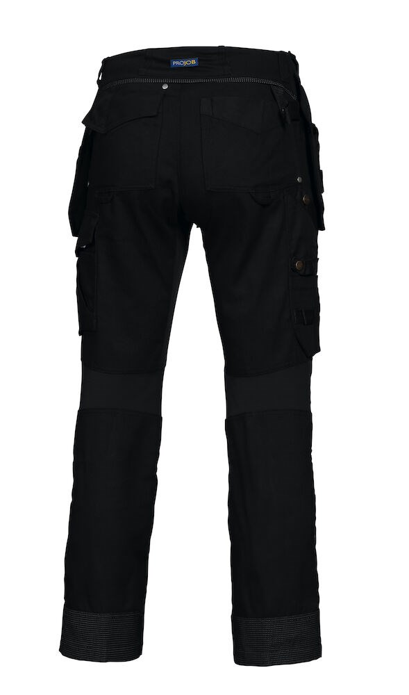 5524 CANVAS BROEK MET KNIEZAKKEN EN SPIJKERZAKKEN Zwart C56