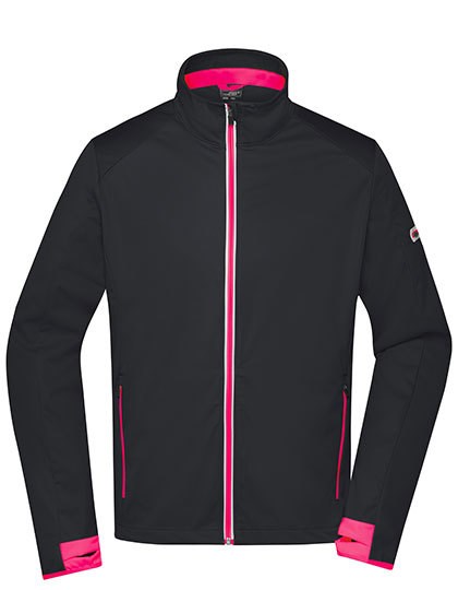 Daiber Men´s Sports Softshell Jacket XL Black, Light Red