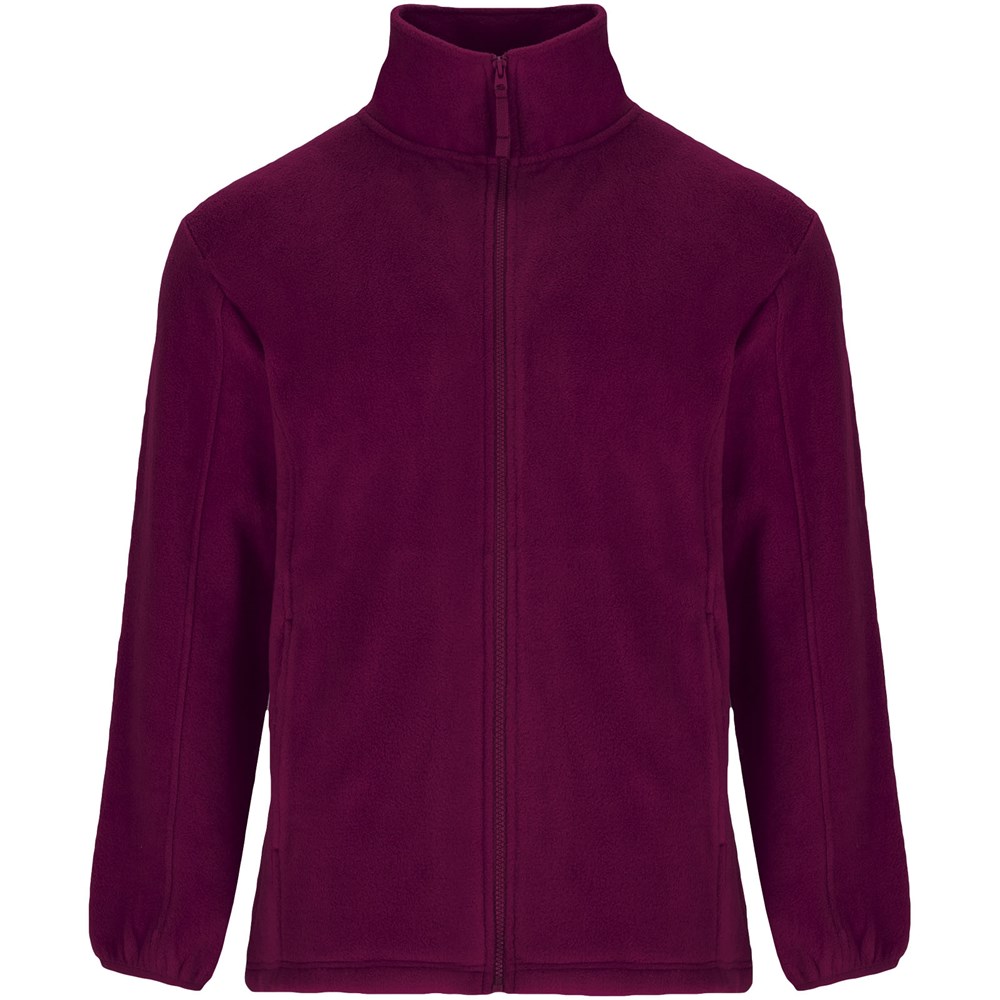 Artic fleece herenjack met volledige rits - Granaat